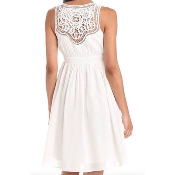 French Connection Lace Cotton A-line dress in White Size 4 - Picture 11 of 16
